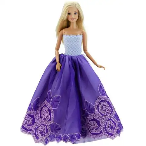 迪士尼【商超新品】芭比娃娃婚纱裙30cm娃娃裙子换拖尾礼服公主女孩