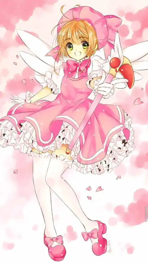 魔卡少女樱女主角小樱库洛魔法使木之本樱手机壁纸竖屏图片集(3)