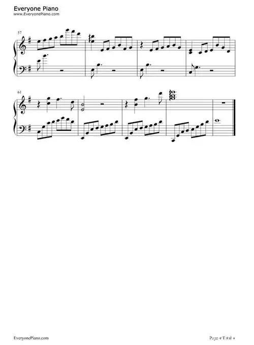 《余年》钢琴版五线谱简谱,请大家收藏下