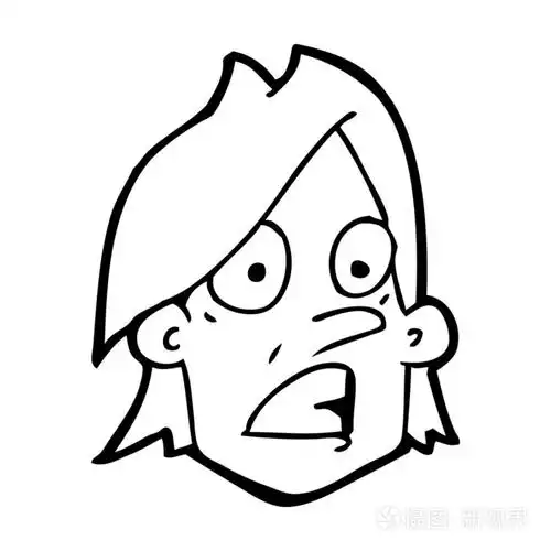 动漫惊恐的脸插画-正版商用图片08980p-摄图新视界