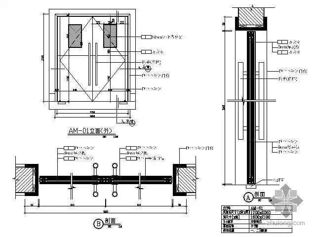厨房门详图(双开)-室内节点详图-筑龙室内设计论坛