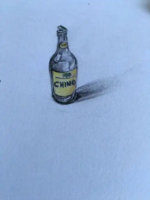 酒瓶手绘
