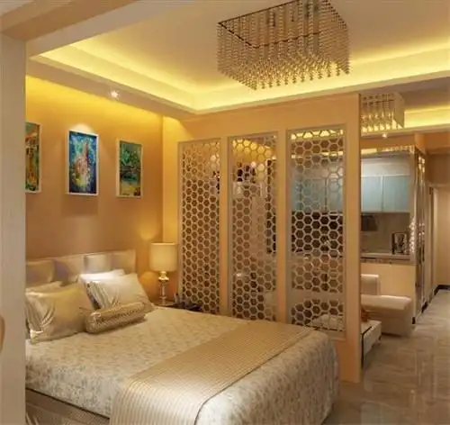 小户型客厅卧室一体装修效果图客卧一体让家轻松多出10㎡