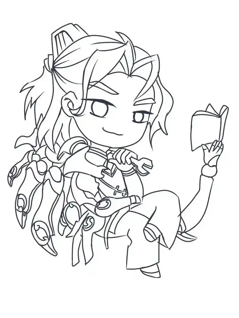 ipad手绘王者荣耀鲁班大师.#零基础学画画 #图文热点来了 - 抖音