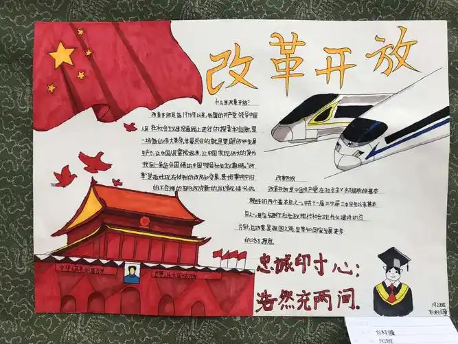 "经风历雨走进新时代 " 七年级手抄报展览