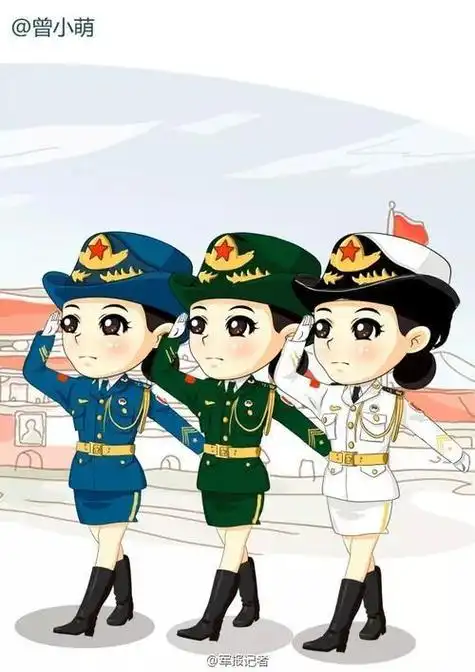 海军空军简笔画怎么画海陆空三军儿童简笔画中国海陆空军卡通画简笔画