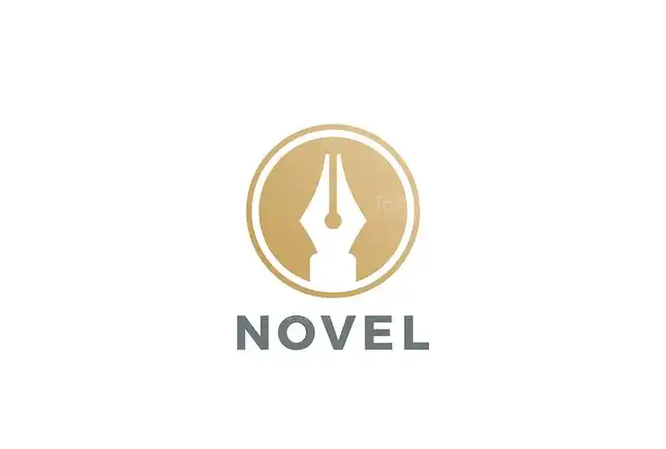 圆形简约钢笔logo矢量素材