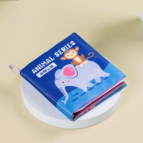 布书 宝宝布书3-6月婴儿撕不烂啃咬立体认知早教玩具 动物认知布书