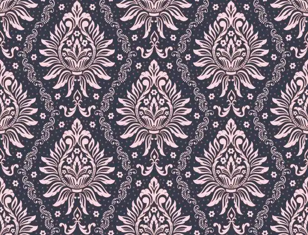 矢量,织锦缎,四方连续纹样,巴洛克风格,纺织品矢量图素材_id