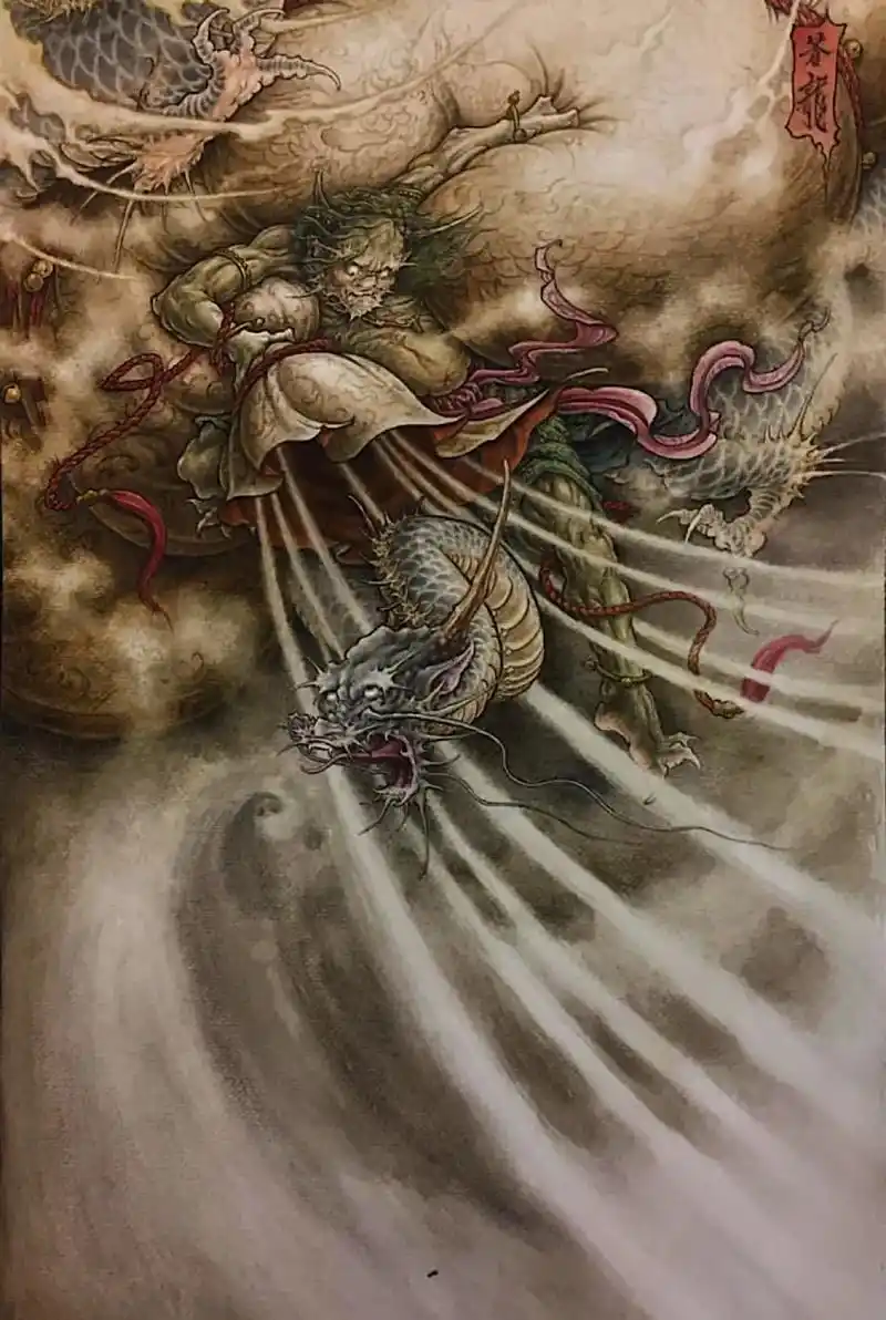 苍龙老师作品《风神》#新传统纹身 #纹身手稿 #东方美学#传 - 抖音