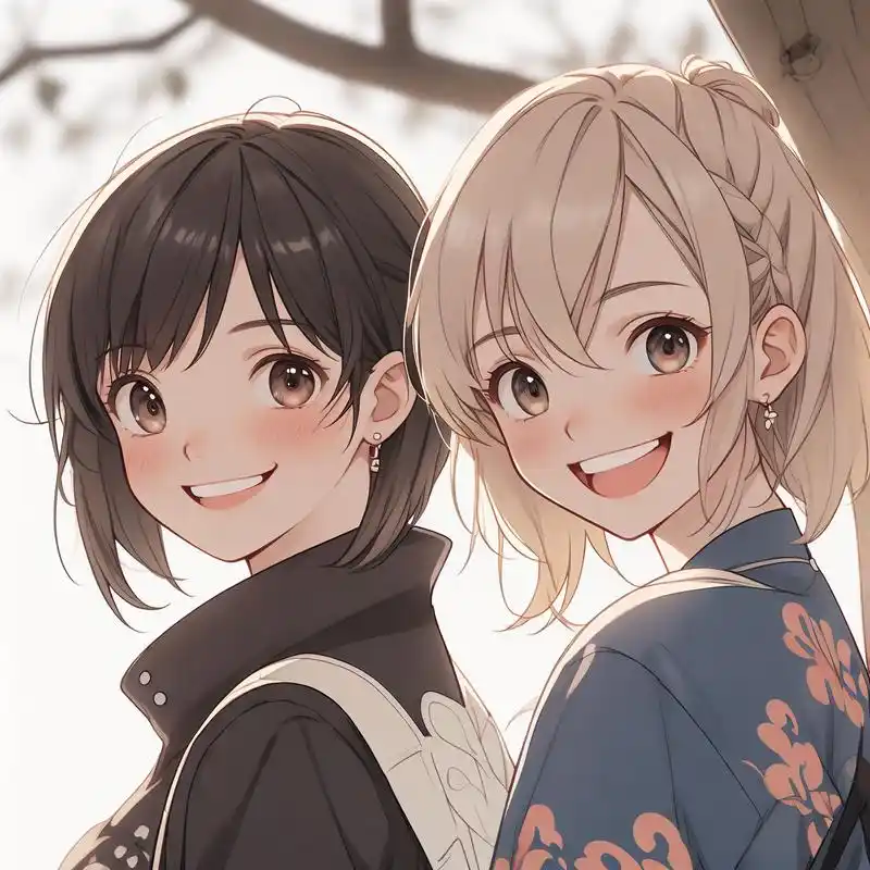 动漫风格双女头像👯‍♀️太美啦!