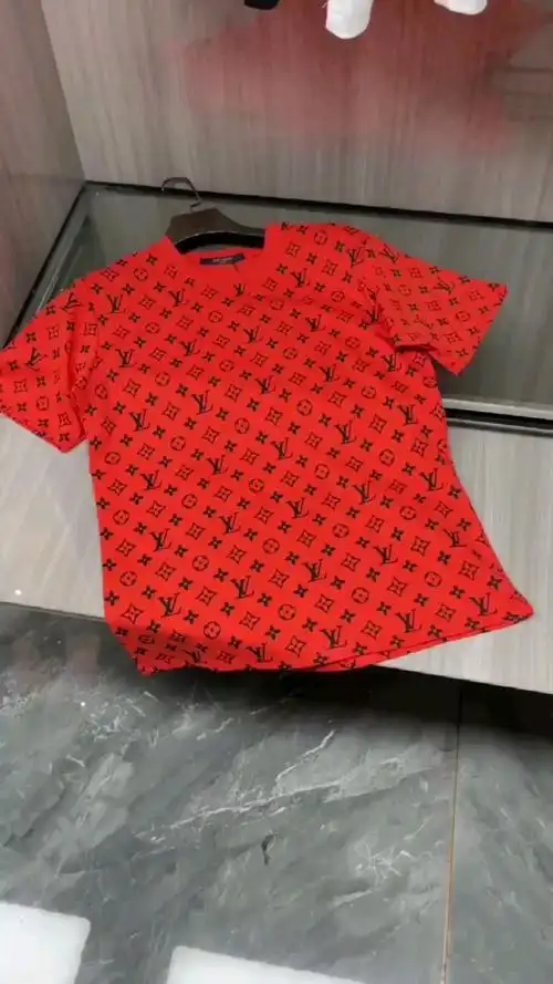 lv路易威登老花橙色短袖t恤超酷炫