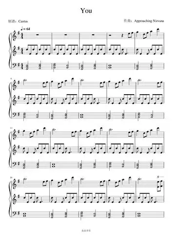 钢琴谱:you-approaching nirvana
