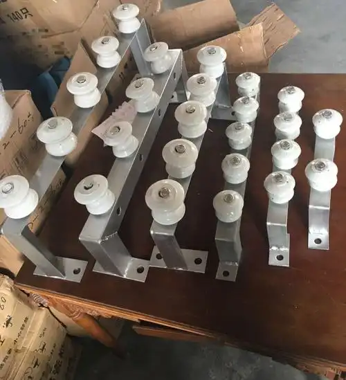 厂房三相电线龙门支架 电缆瓷瓶卧墙四线横担户外进户中字架 4线整套