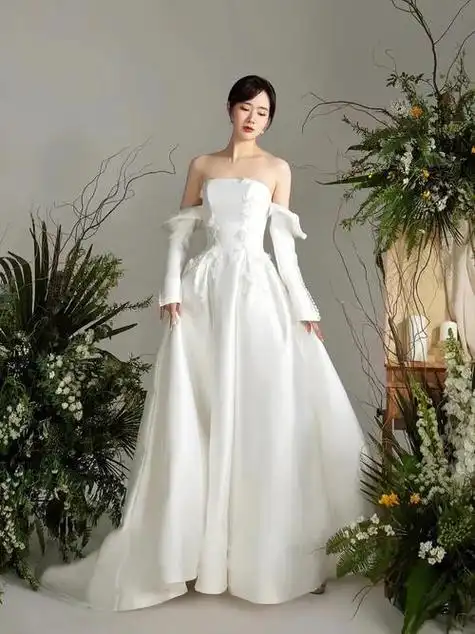 婚礼装扮造型法式(法式婚纱礼服)