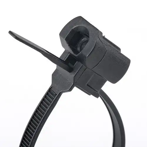 汽车扎带插销飞机头黑白色线束固定卡扣5*150mm尼龙扎带新能源