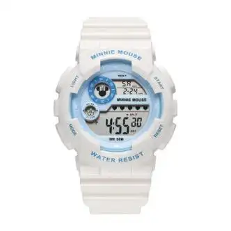 迪士尼disney萌动米奇手表夜光防水儿童学生电子表时尚潮流礼物蓝色
