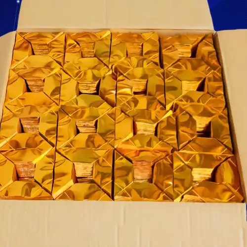 10*13切角金元宝半成品塑封一箱4万批发金元宝纸烧纸钱金条金砖纸
