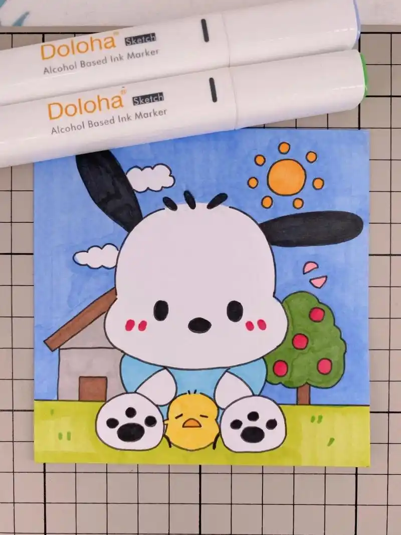 第283幅|帕恰狗卡通画,简笔画.