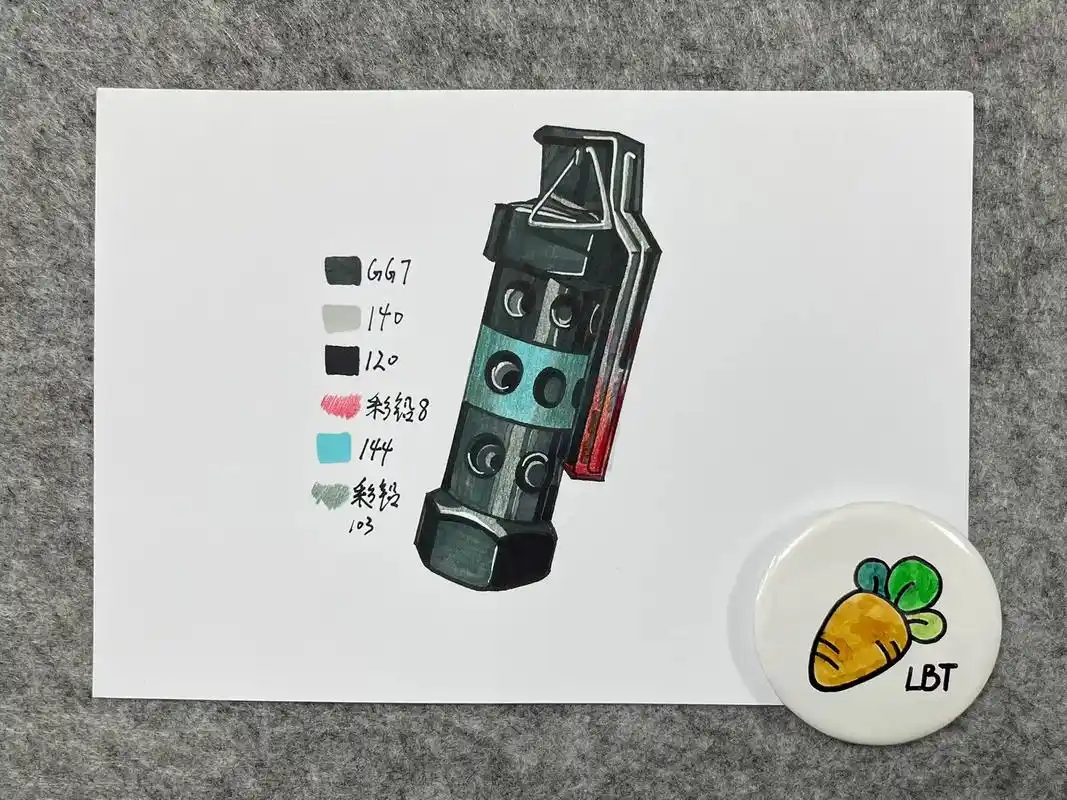 军事爱好者 #原创#战术手雷#一起画画吧#绘画过程 m84 - 抖音