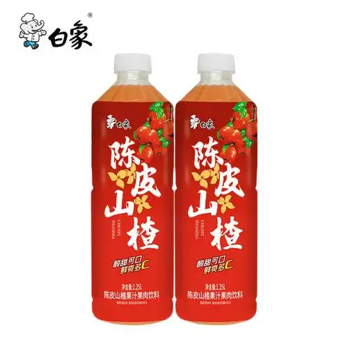 白象陈皮山楂果汁果肉饮料125l2瓶
