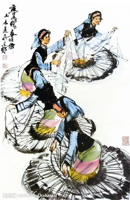 彝族舞设计图__绘画书法_文化艺术_设计图库_昵图网nipic.com