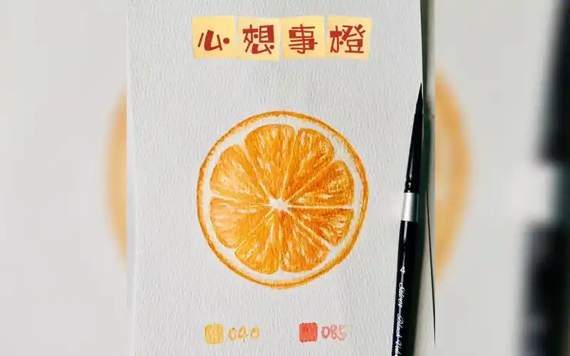 活动  【水彩教程】简单两色画出心想事橙,新手友好