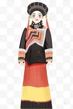 表演舞台彝族民族舞蹈人物中国风大唐盛世唐朝美女蓝金色马戏团招牌