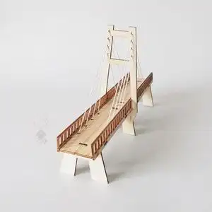 材料包中班小桥中小学生木桥手工桥材料diy仿真创意实木场景直桥