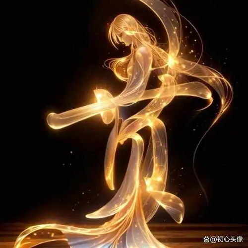 ai姓氏头像,黄色流光美女