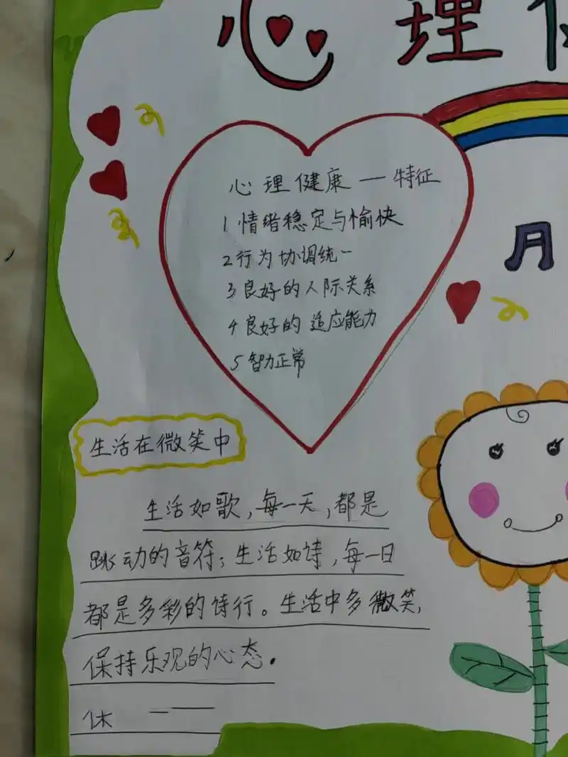 心理健康手抄报