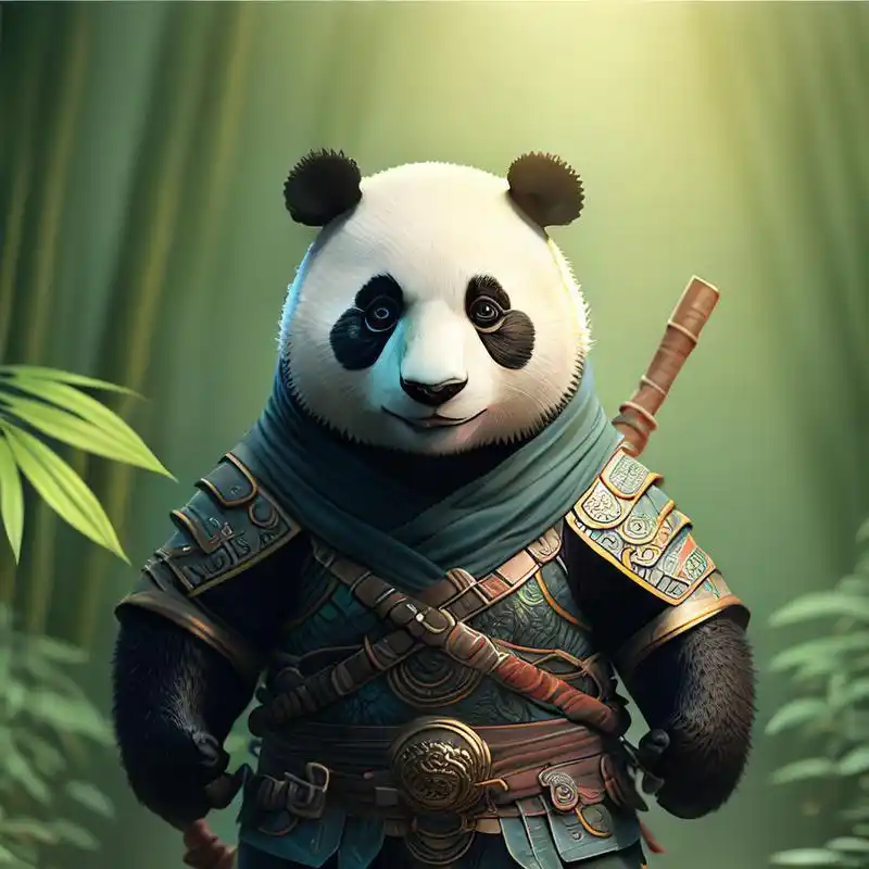 萌萌的熊猫!#ai艺术季