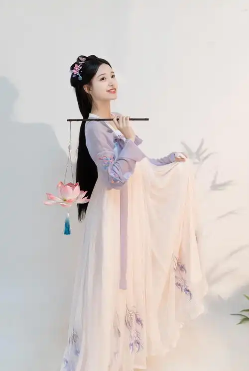 [雀翎]汉韵阁芙蓉原创汉服女刺绣对襟齐胸襦裙夏仙女清新淡雅日常