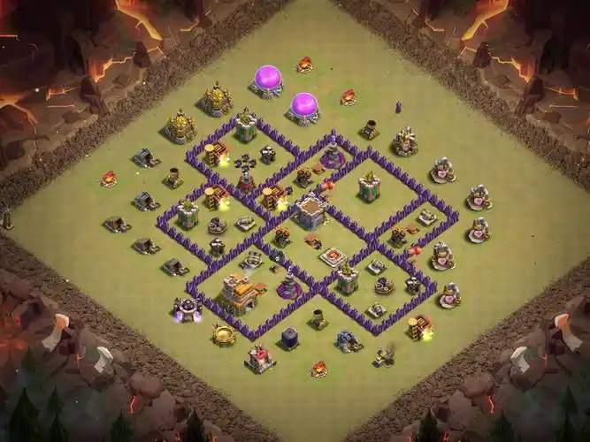 7本七本防3阵,部落冲突阵型分享,7本七本防3阵分享链接,7本七本防3阵