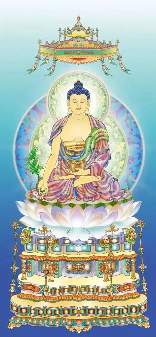 消灾药师佛 圣像珍藏图,殊胜吉祥卍