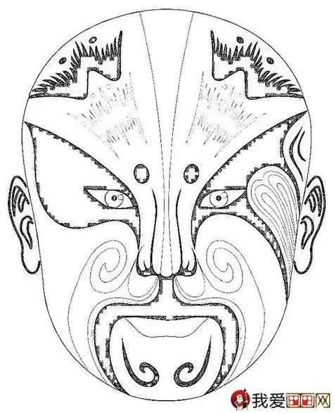 京剧脸谱简笔画图片大全02