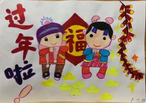 二苑堂迎新年绘画比赛金奖,银奖作品展