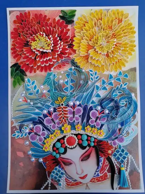 《花旦》衍纸作品