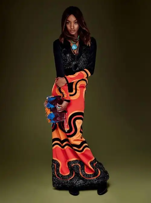 超模jourdandunn卓丹邓演绎波米风尚大片