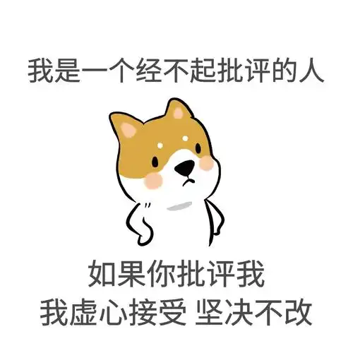 我是一个经不起批评的人表情包