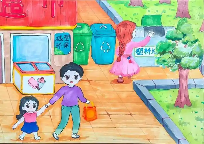"减塑畅想 助力环保"——敖汉旗优秀主题绘画作品展示(二)