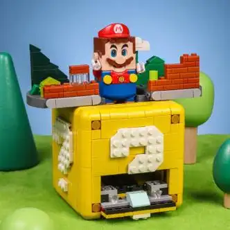 乐高lego玛丽马里奥8到12岁儿童玩具礼物拼装积木问号盒子适用于乐高