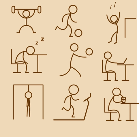 搞笑火柴人漫画简笔画