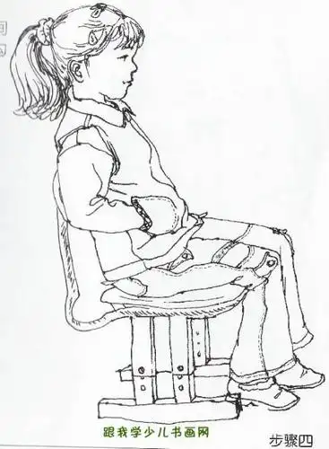 人手简笔画坐姿