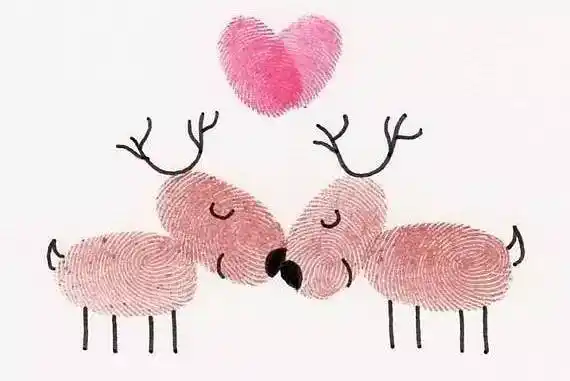 用指纹作画吧一波手指画素材还怕没创意吗