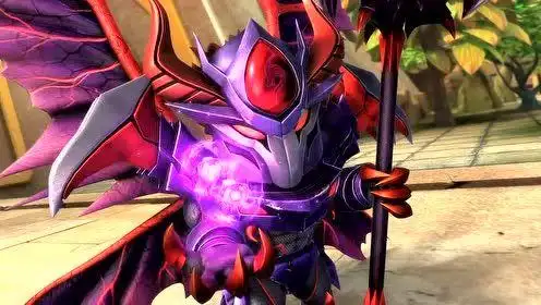 魔龙王把黑暗五灵锁交给超人强和波比