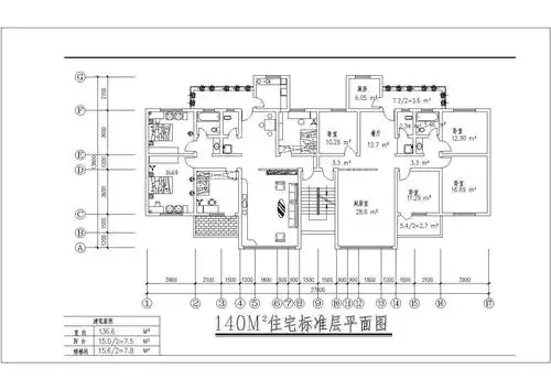 经典热门的1梯2户平面户型设计cad图纸(63张)