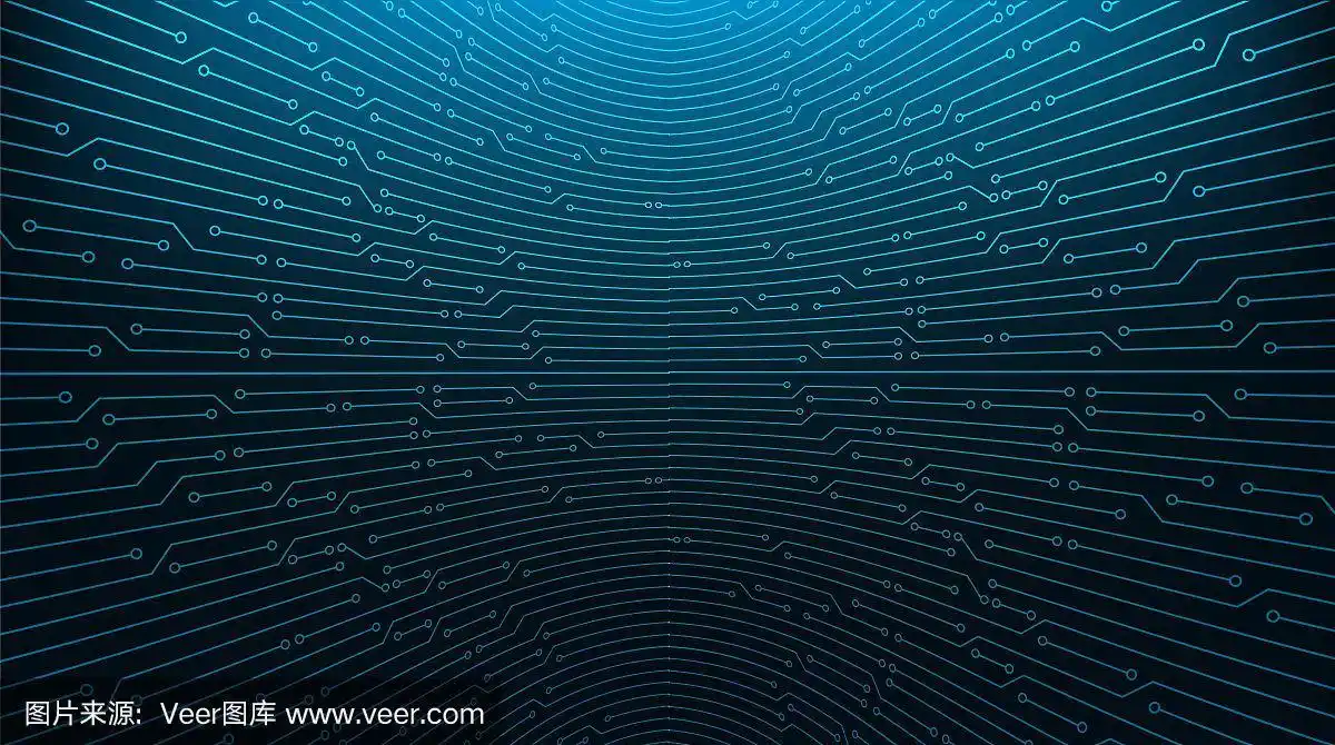蓝色电路芯片的技术背景,高科技数字和安全概念设计,自由空间的文本