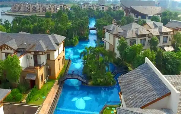 清远英德宝墩湖湖山温泉畅玩13公里水上威尼斯网红泳道度假2天别墅双