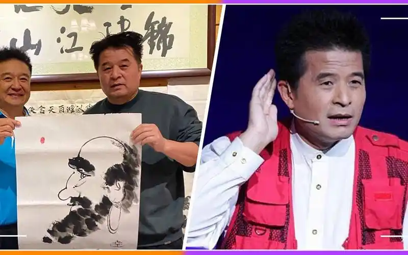 62岁毕福剑曝近况,身材发福认不出,不忘初心为星光选手画肖像